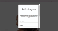 Desktop Screenshot of healthyhairjunkie.com