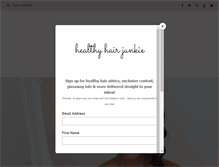 Tablet Screenshot of healthyhairjunkie.com